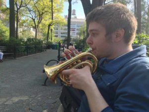 Todd and a tiny trumpet